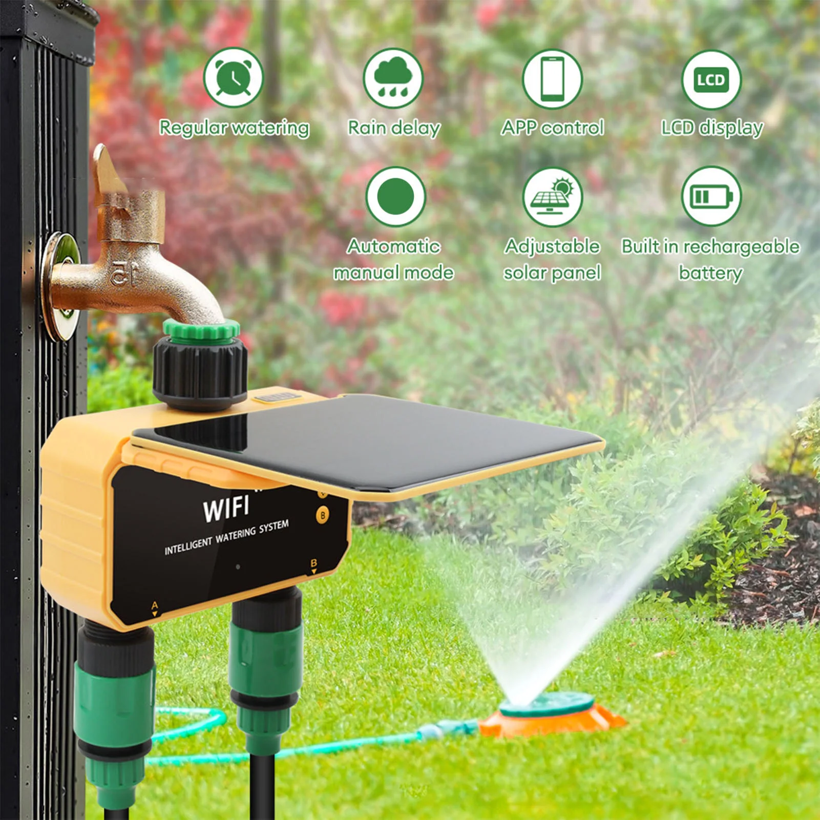 App Smart Garden - مؤقت ري ذكي يعمل بالطاقة الشمسية