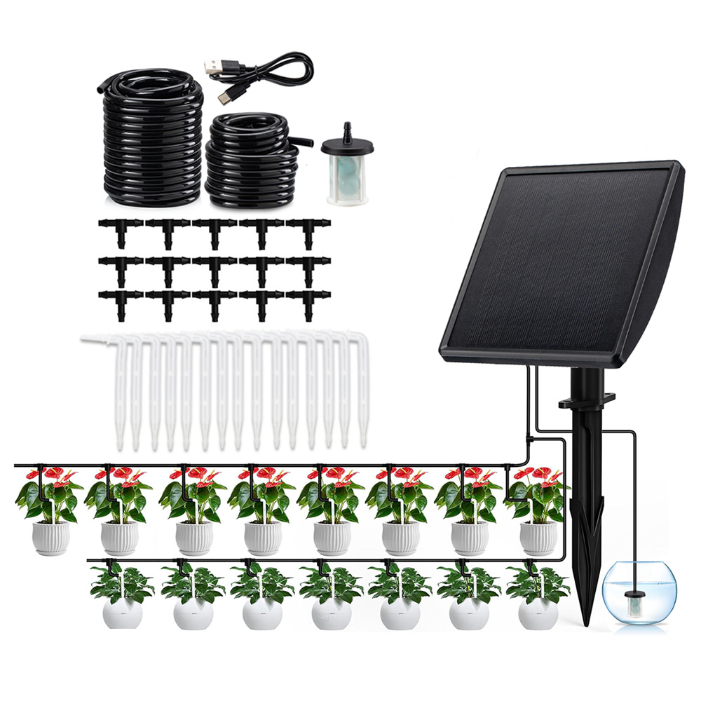 Smart Garden Watering System - مضخة ري بالتنقيط تعمل بالطاقة الشمسية،