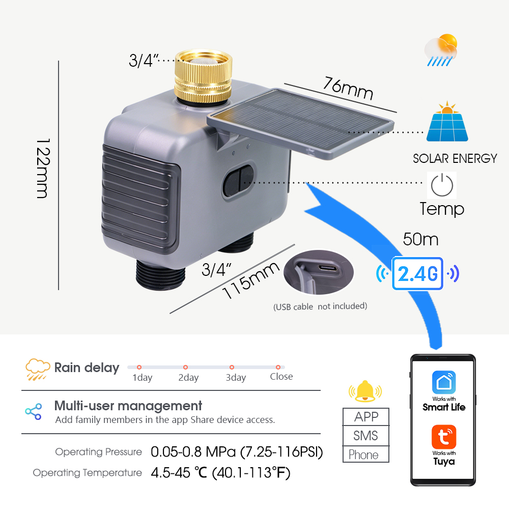 تاي سمارت سولار مؤقت ري بمنطقت - مراجعة Smart Garden Tap Timer وسعره