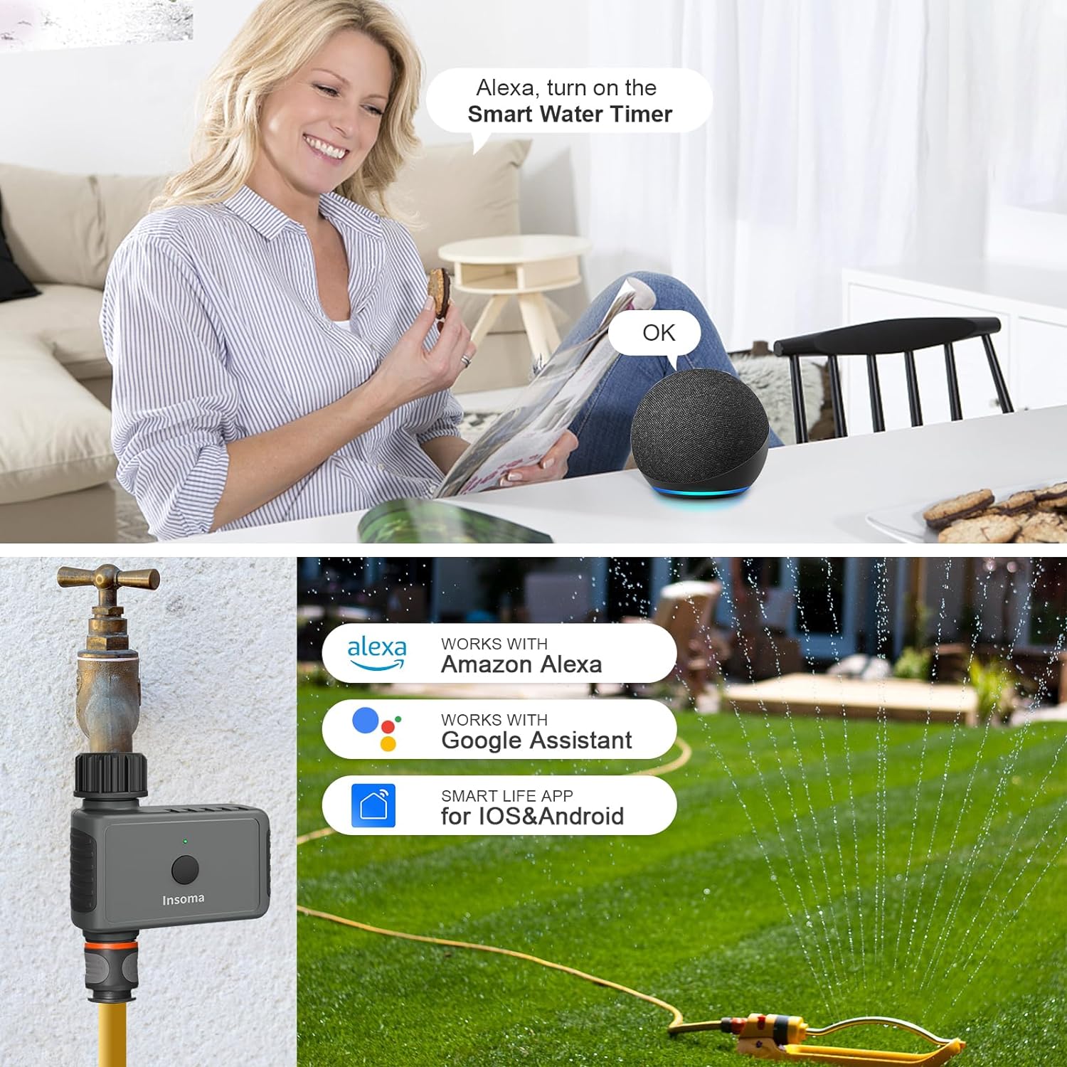 Insoma Zigbee Spinkle Timer Re - مراجعة Smart Garden Sphagnum Moss وسعره