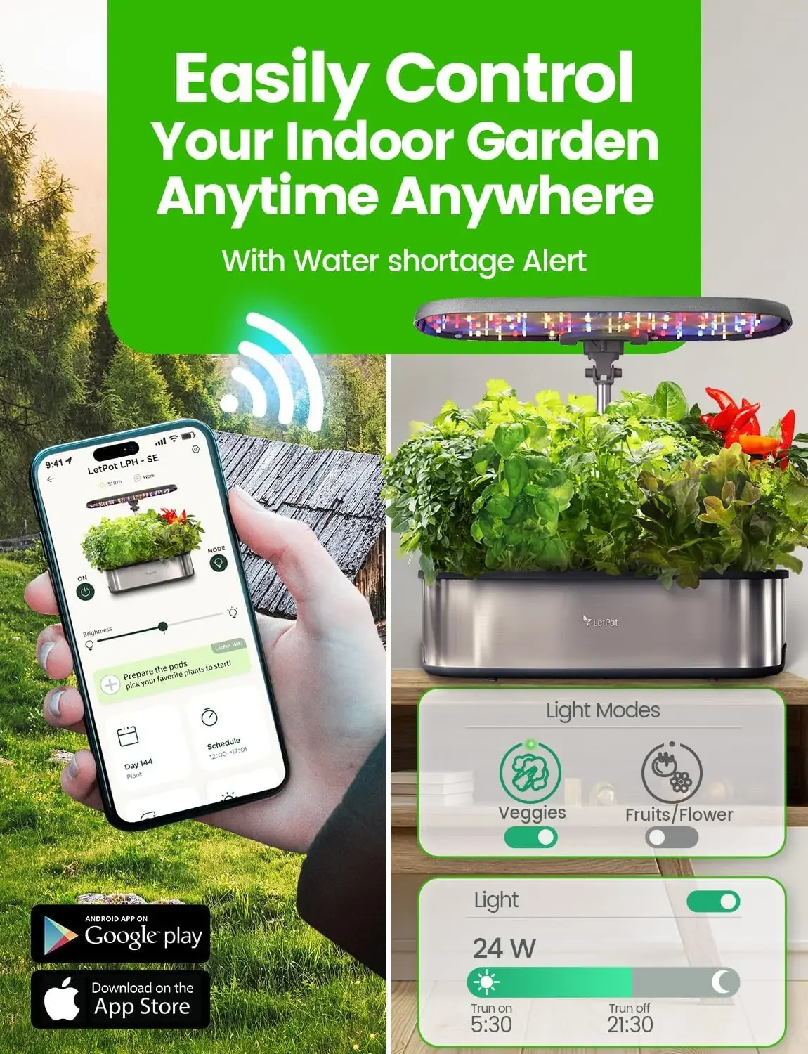 نظام الزراعة المائية LETPOT LP - مراجعة App Smart Garden وسعره