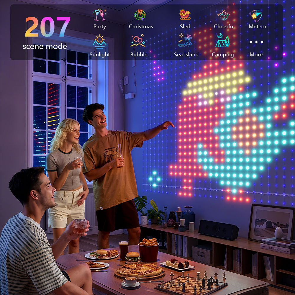 أضواء الستار الذكية نافذة LED  - مراجعة App Smart Garden وسعره