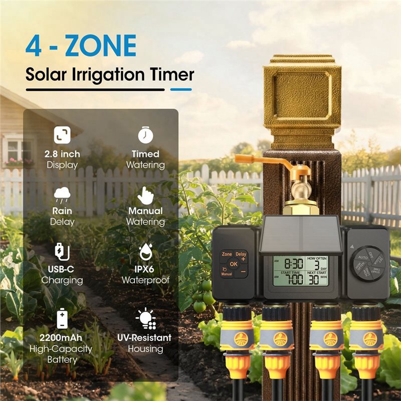 مؤقت ري بالطاقة الشمسية للحدائ - مراجعة Smart Garden Tap Timer وسعره